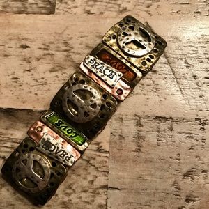 Peace & Love Stretch Bracelet